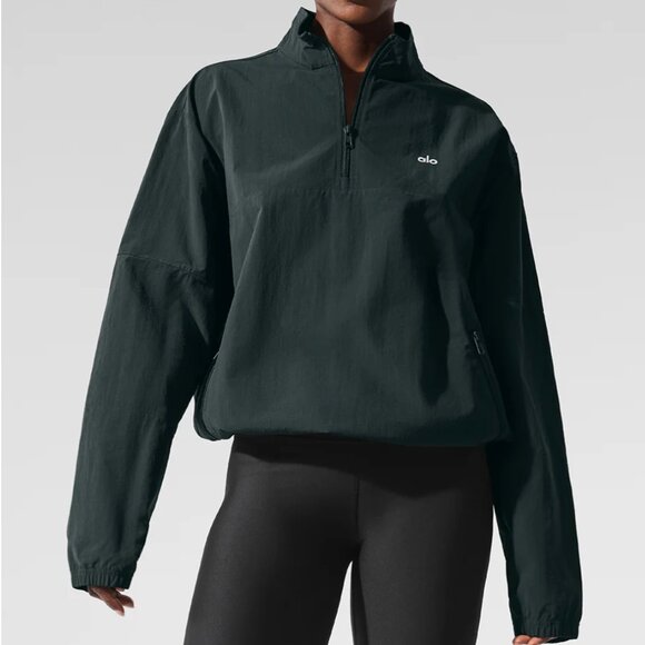 ALO Yoga Jackets & Blazers - ALO Yoga Charcoal Quarter-Zip Pullover